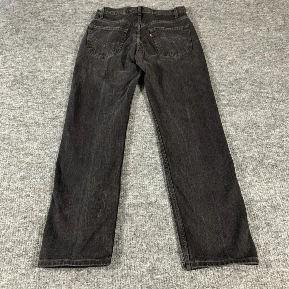 VTG Levis 505 Jeans Mens 34 Fits 32x32 Black Regular Straight Leg Fit Denim Y2K